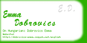 emma dobrovics business card